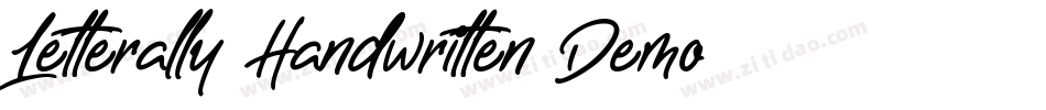Letterally Handwritten Demo字体转换